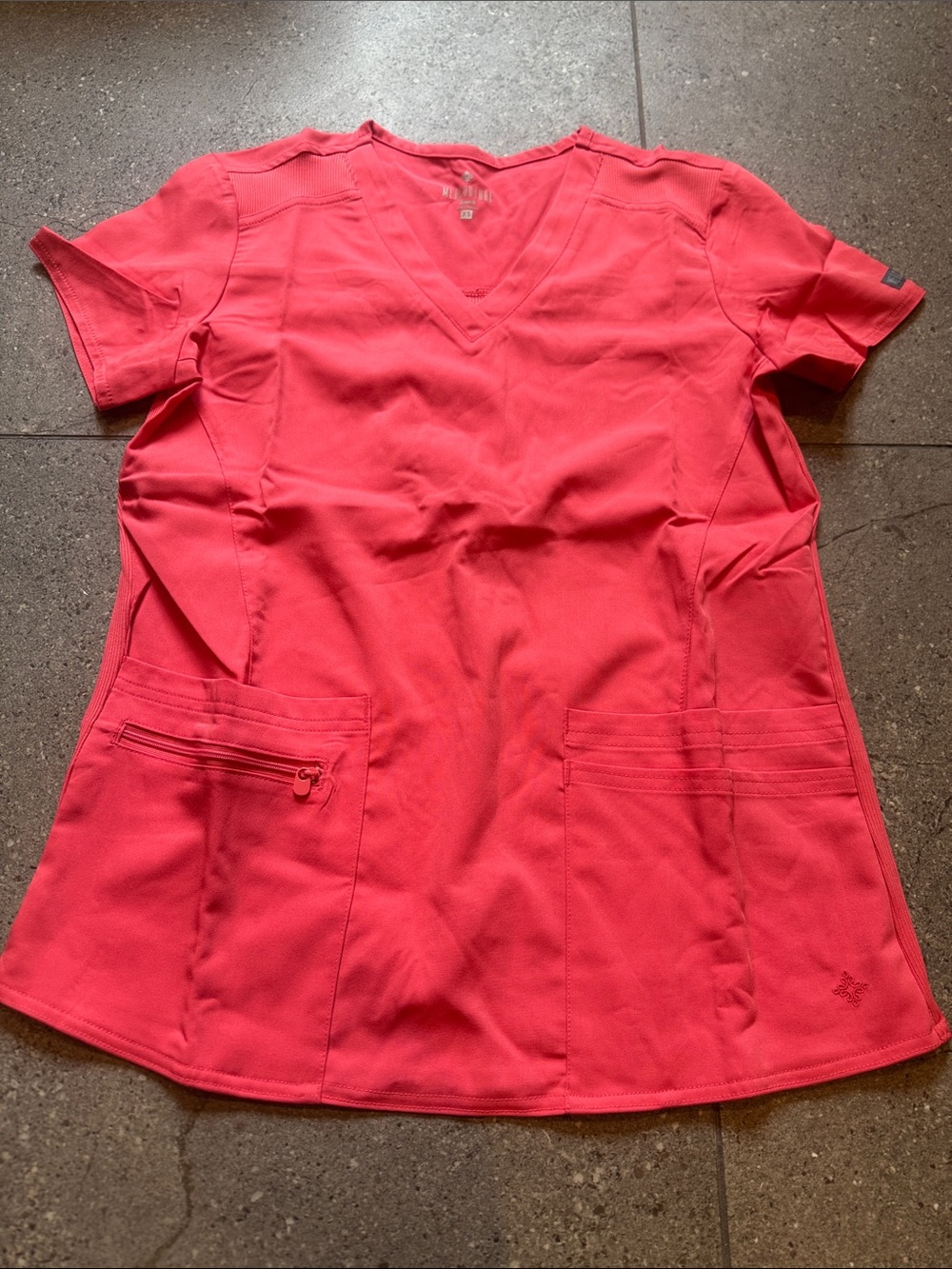 WonderWink Coral Pink V-Neck Scrub Top